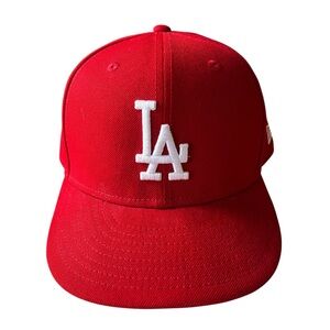 New Era 59Fifty Los Angeles Dodgers MLB Genuine Merchandise Red Baseball Cap